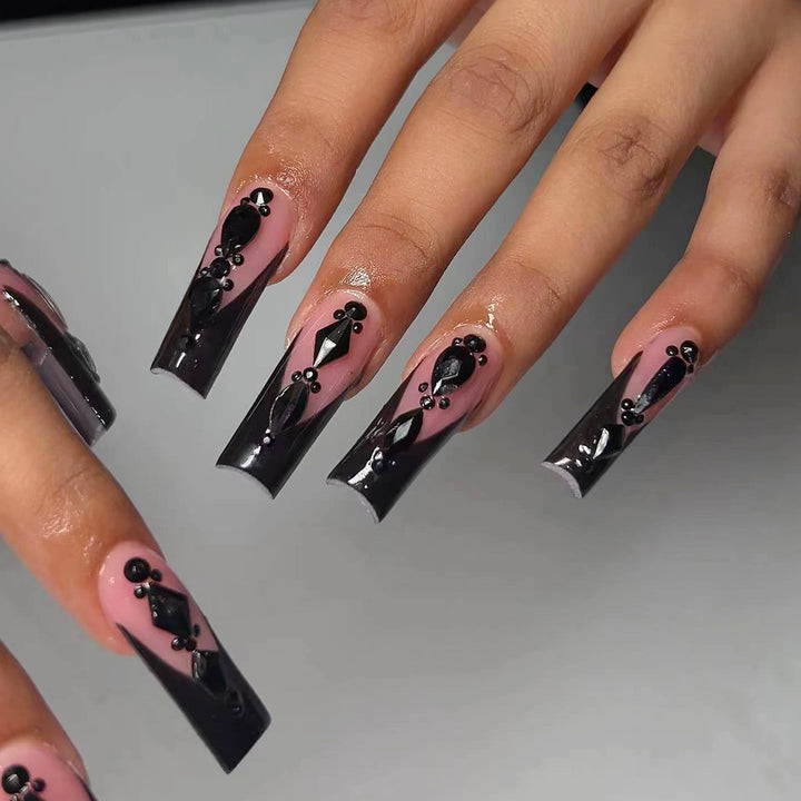 Elegant artificial nails with 3D decorations Stornfield