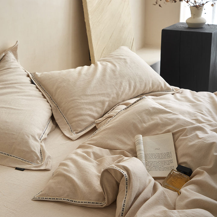 Luxury Stonewashed Linen Duvet Cover and Pillowcase Set