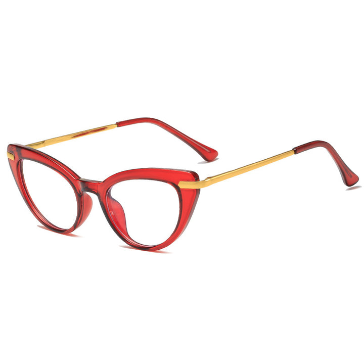 Women's Cat-Eye Sunglasses with Shiny Metal Frame Stornfield