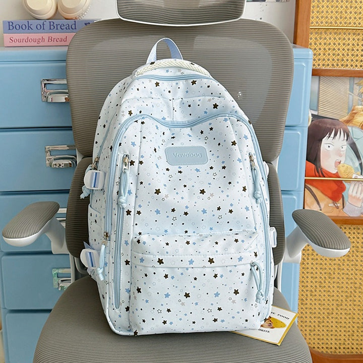 Star-Print Multi-Pocket Backpack Stornfield