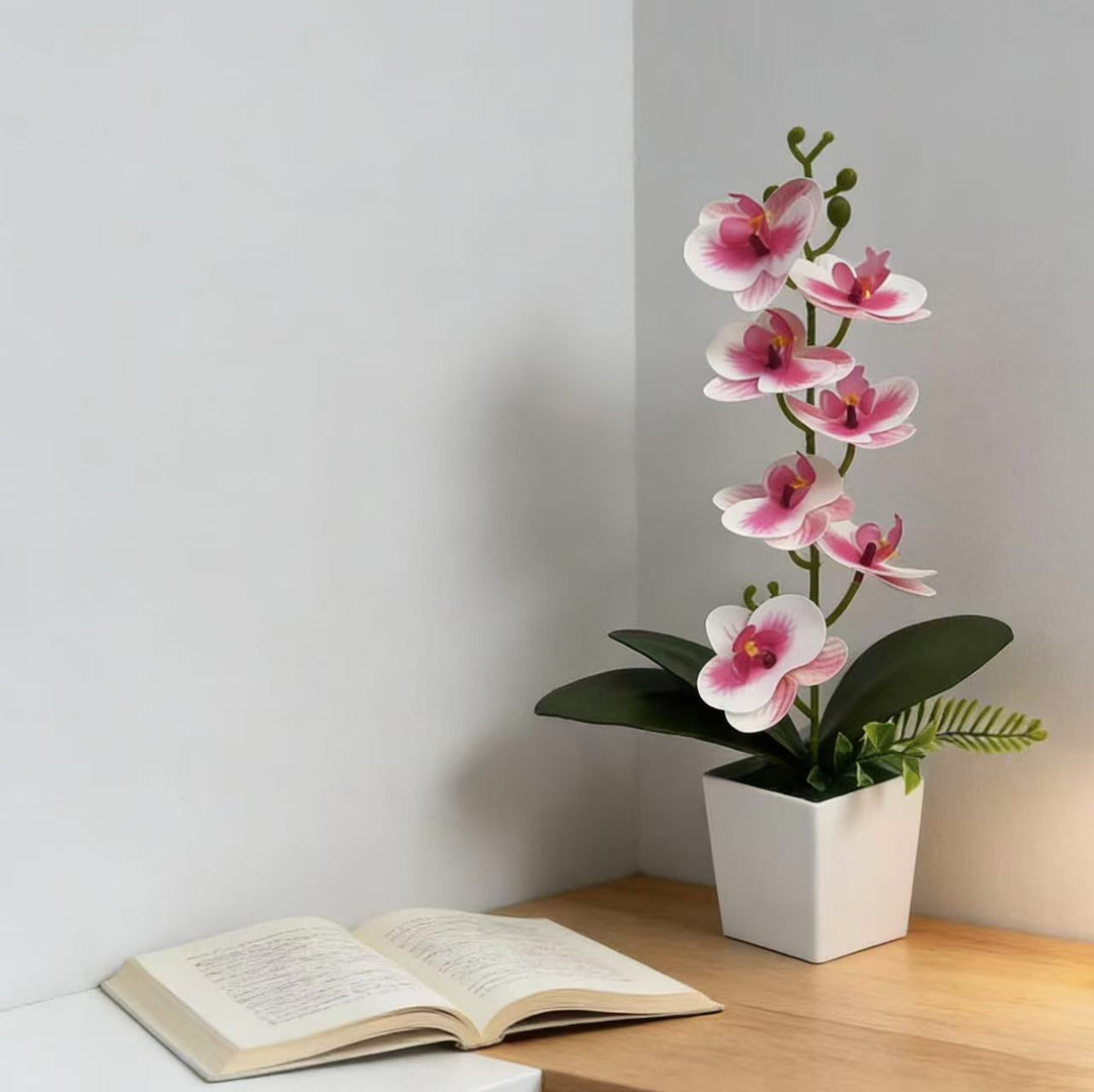 Realistic Artificial Orchid Floral Arrangement for Indoor Display