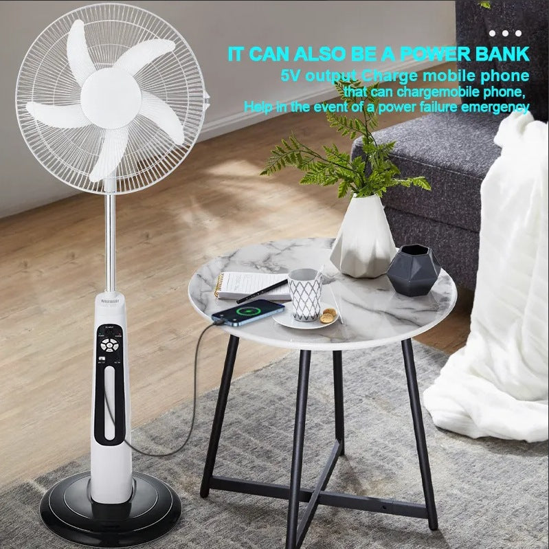 Unisex Solar Powered Standing Fan with Remote Control and Charging Function Stornfield