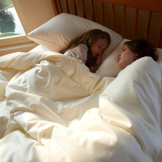 Reversible Organic Cotton Duvet Cover and Hypoallergenic Down-Alternative Comforter Set