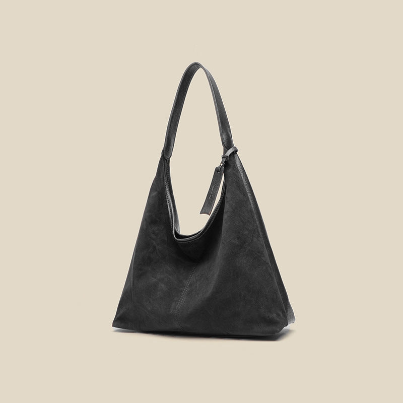 Suede Slouchy Shoulder Bag