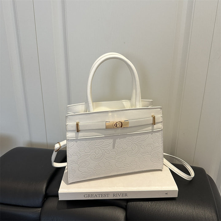 Elegant Embossed Handheld Satchel