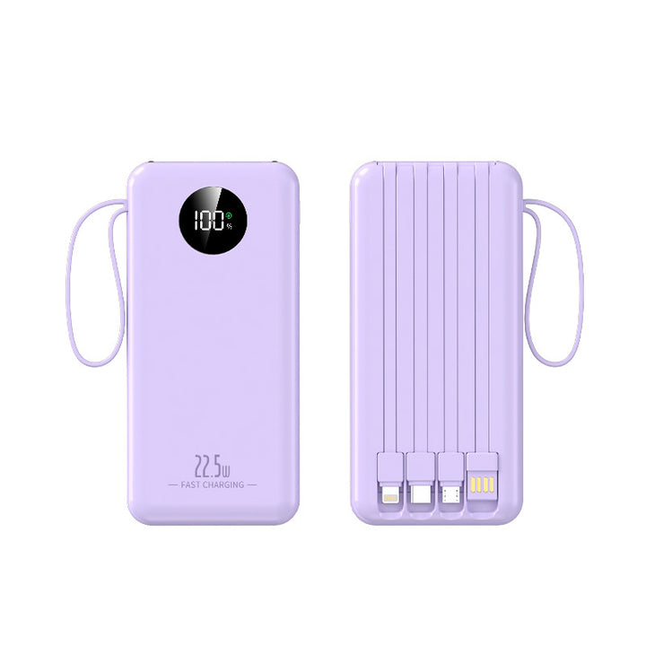 Portable power bank with integrated fast charging function and digital charging display Stornfield