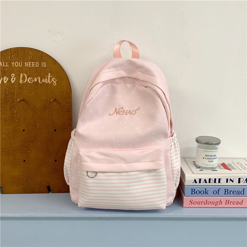 Polka Dot Print Casual Backpack Stornfield