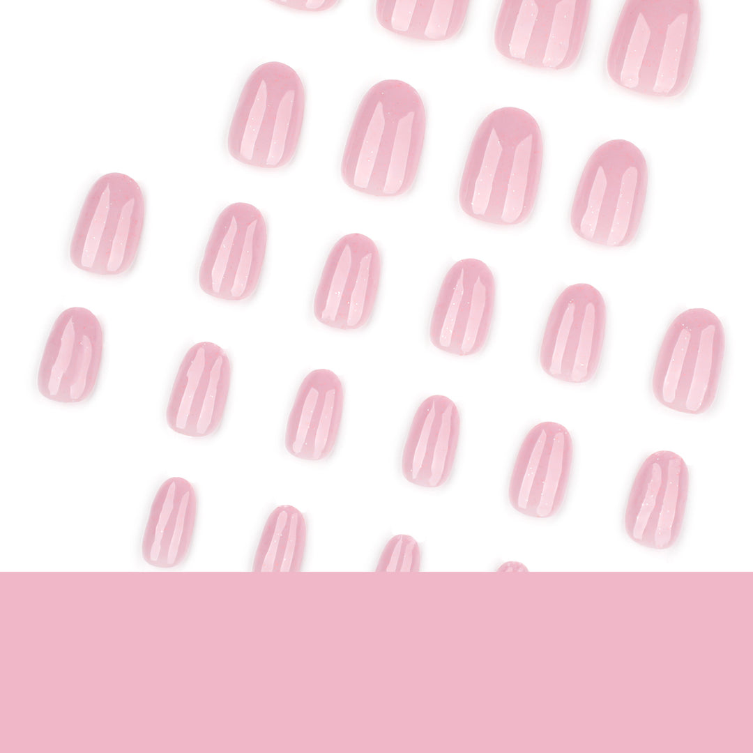 Artificial nail extensions with glitter accents Stornfield