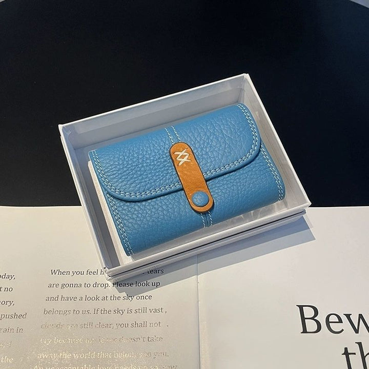 Textured Leather Tri-Fold Wallet Stornfield