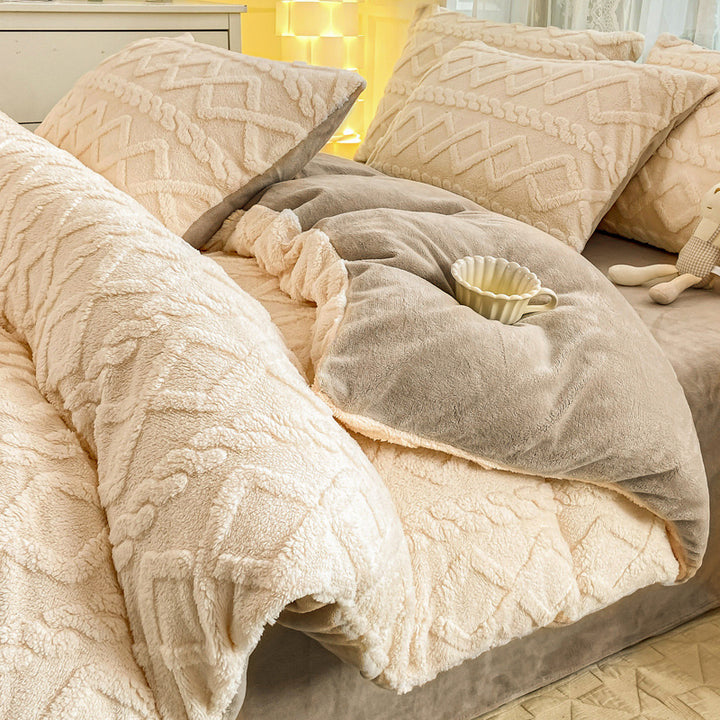 Cozy Textured Plush Blanket