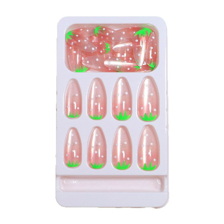 Strawberry-Inspired Artistic Press-On Nail Set Stornfield