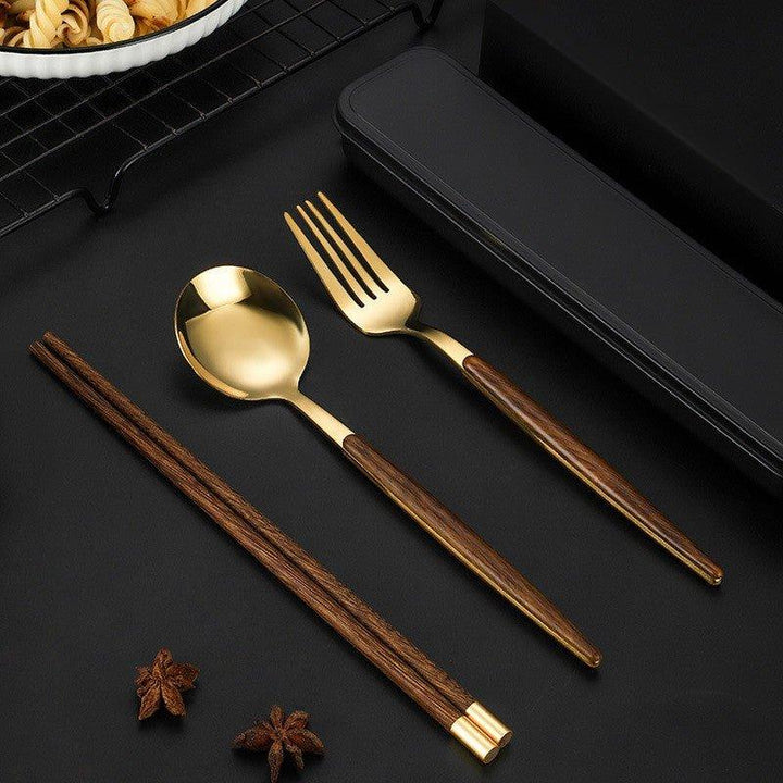 Stainless Steel Utensil Sets With Wooden Handle | Stornfield