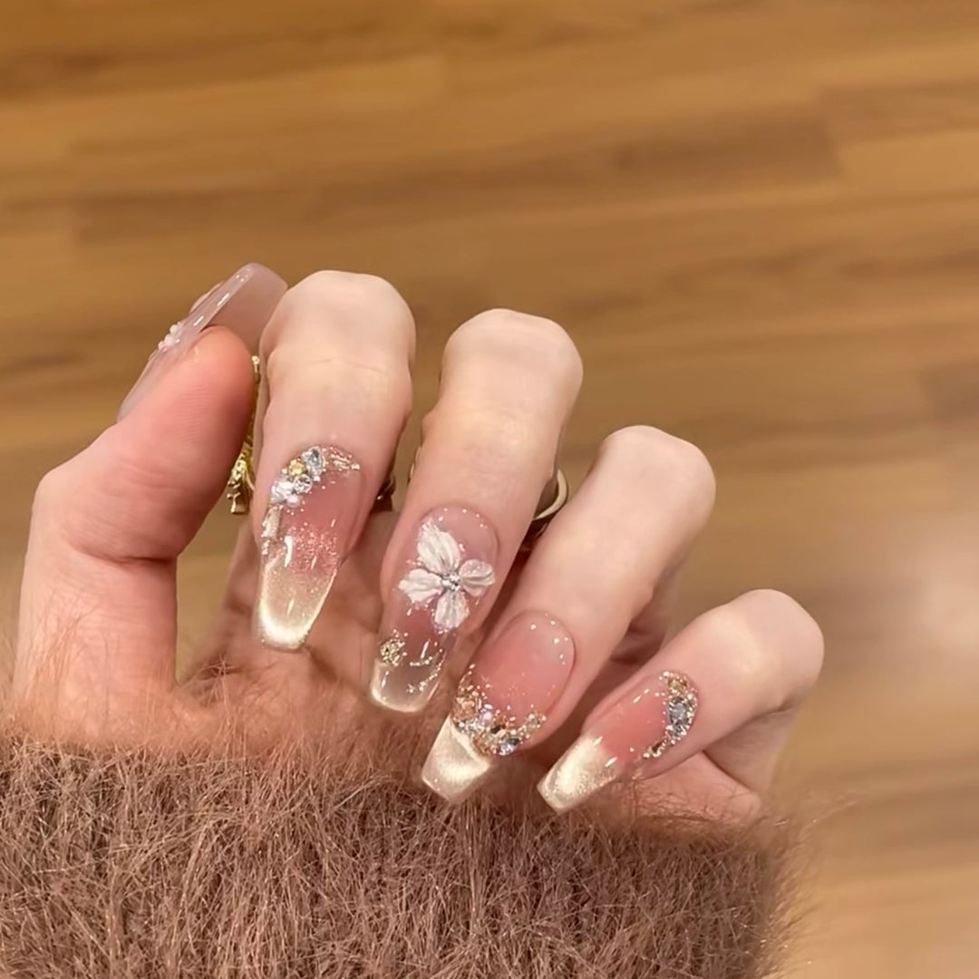 Floral Design Press-On Nail Set Stornfield