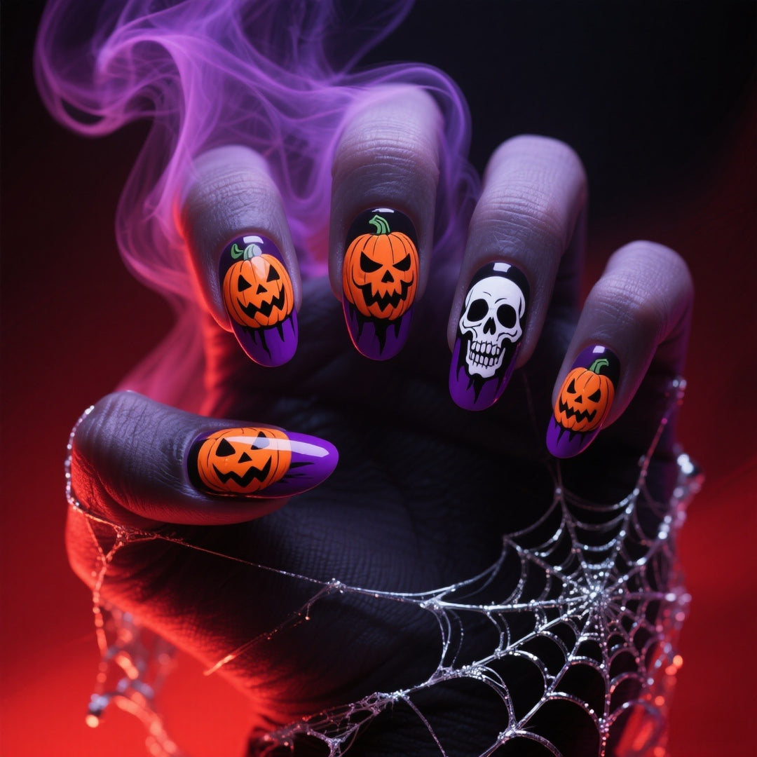 Acrylic nail set with Halloween motif Stornfield