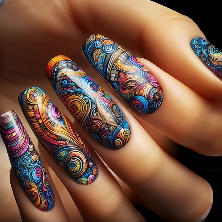 Nail set with elegant glitter design Stornfield