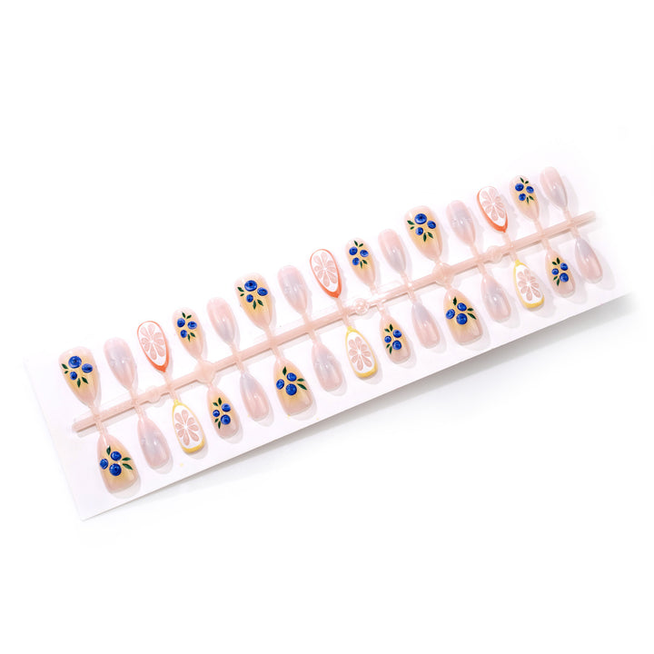 Artistic Fruit-Inspired Press-On Nail Set Stornfield