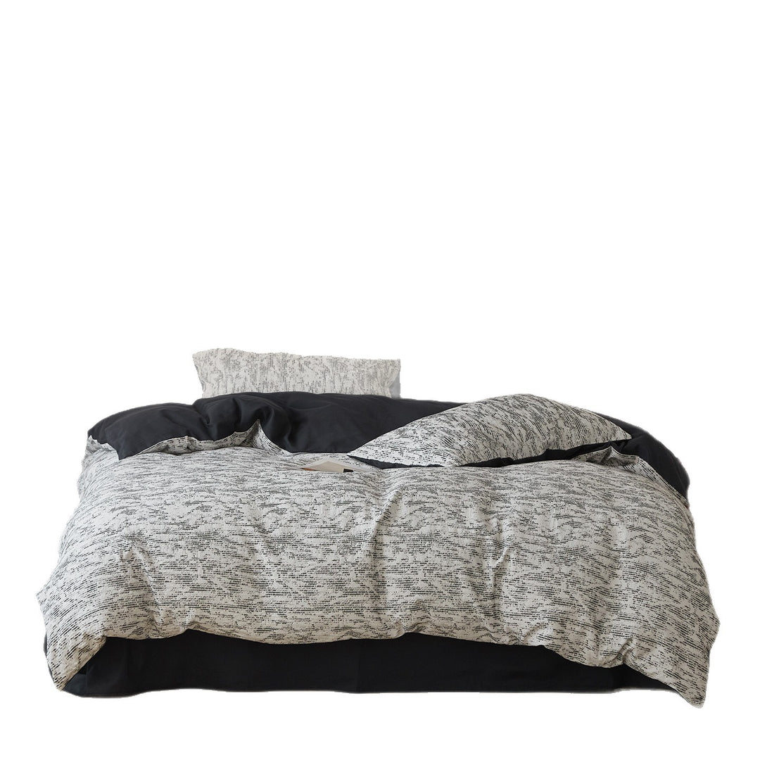 Washed Linen-Blend Breathable Duvet Cover and Pillowcase Set