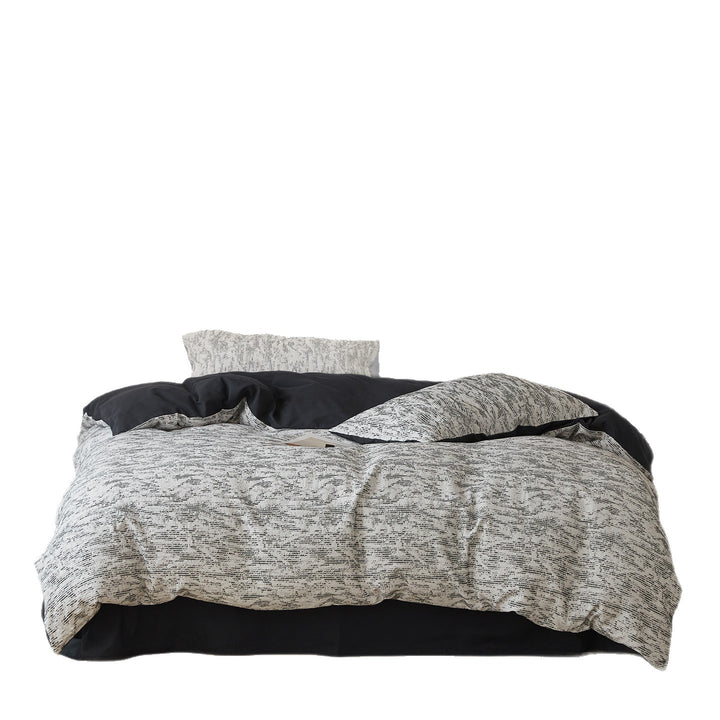 Washed Linen-Blend Breathable Duvet Cover and Pillowcase Set