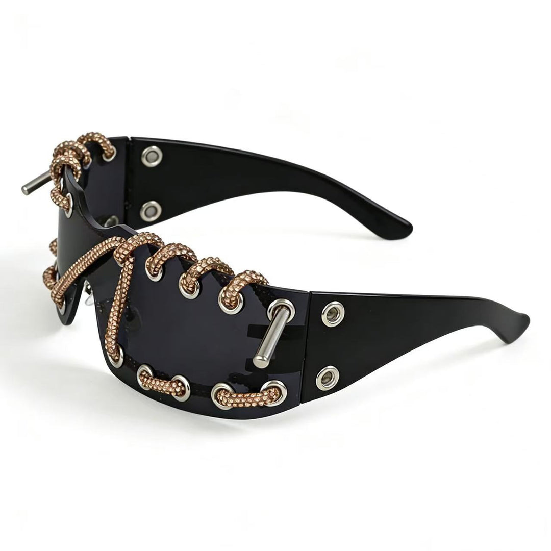 Women's sunglasses with unique lacing design Stornfield