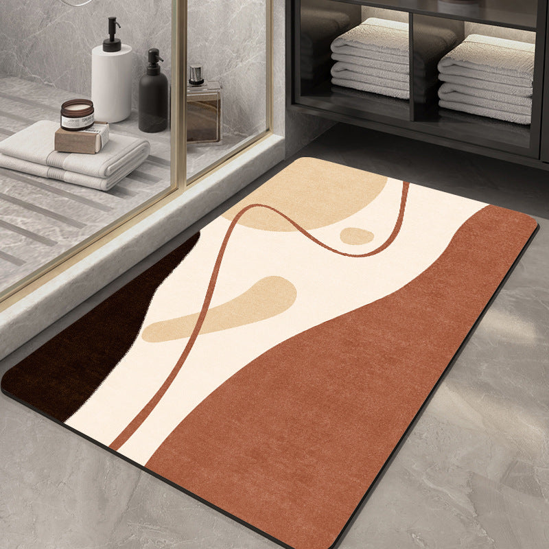 Abstract Pattern Non-Slip Bath Mat Stornfield