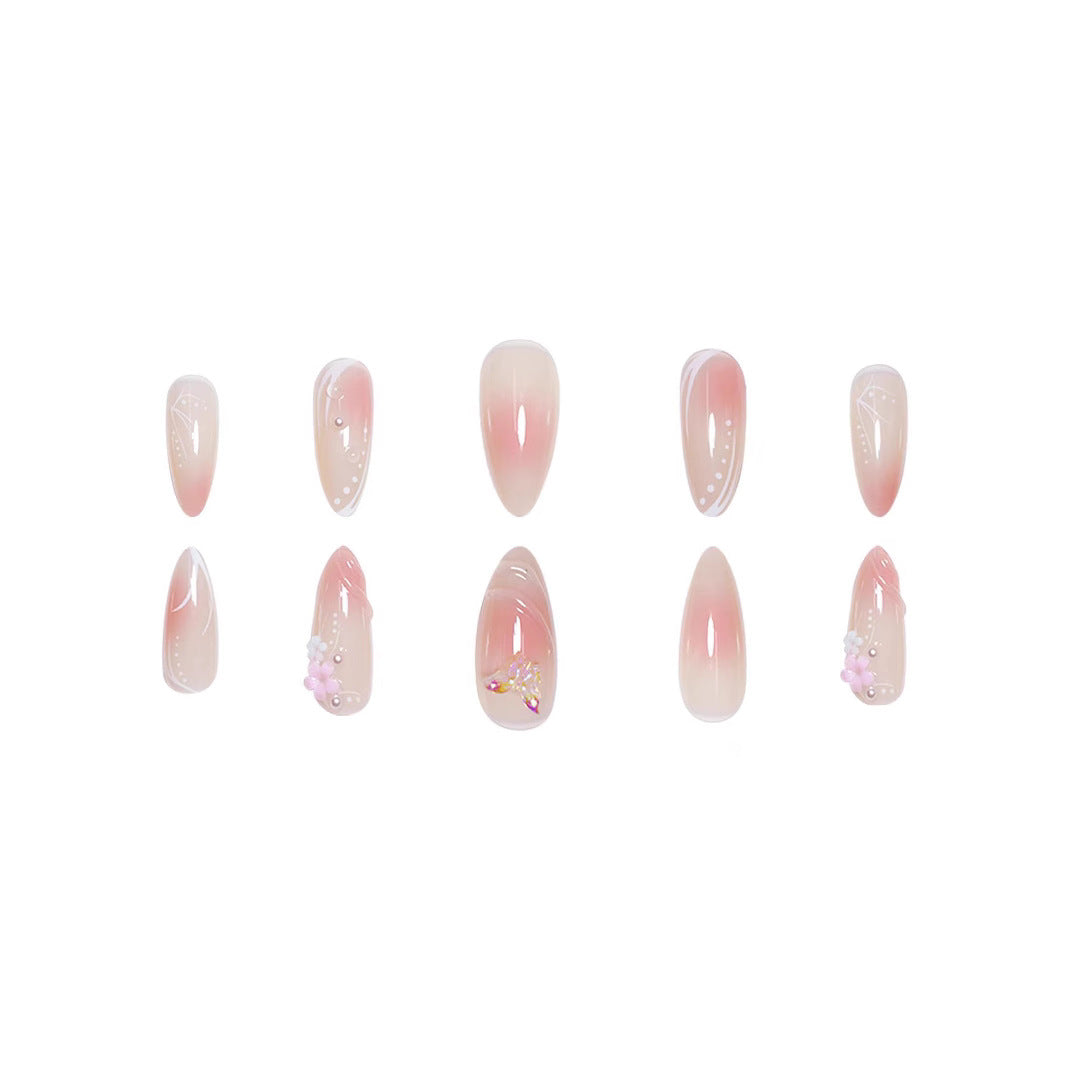 Decorative Floral Stiletto Nail Enhancements Stornfield