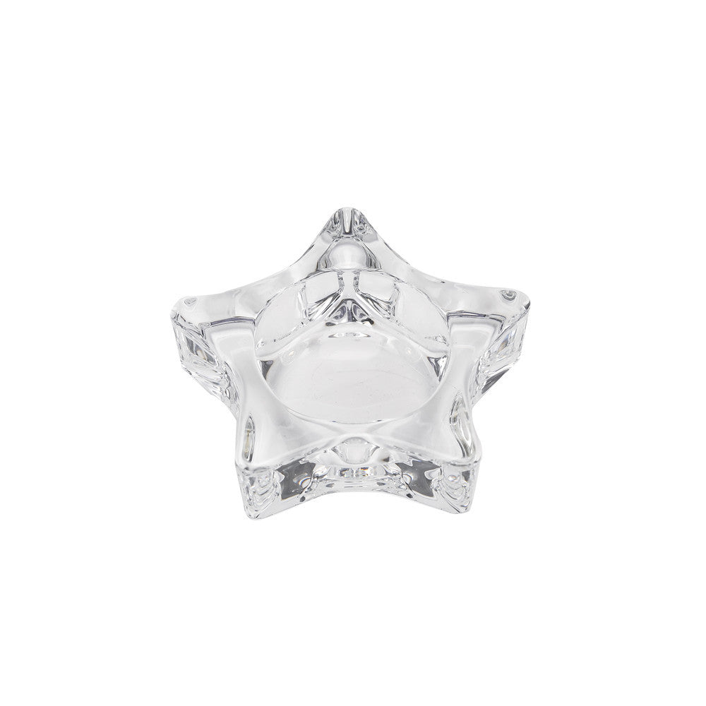 Star-Shaped Thick Crystal Glass Tealight Candle Holder Stornfield
