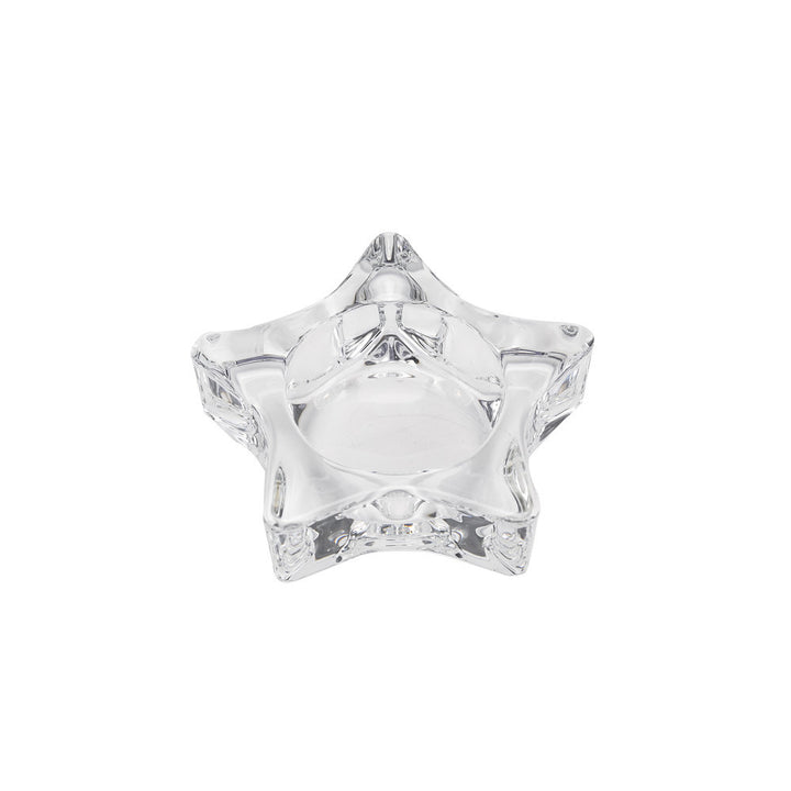 Star-Shaped Thick Crystal Glass Tealight Candle Holder Stornfield