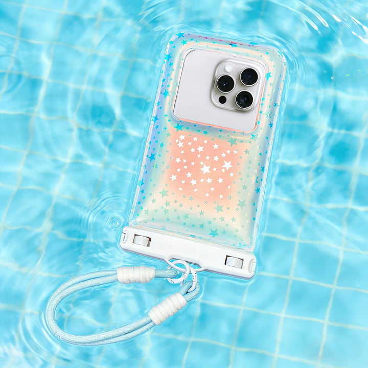 Waterproof smartphone case with stylish star design and adjustable shoulder strap Stornfield