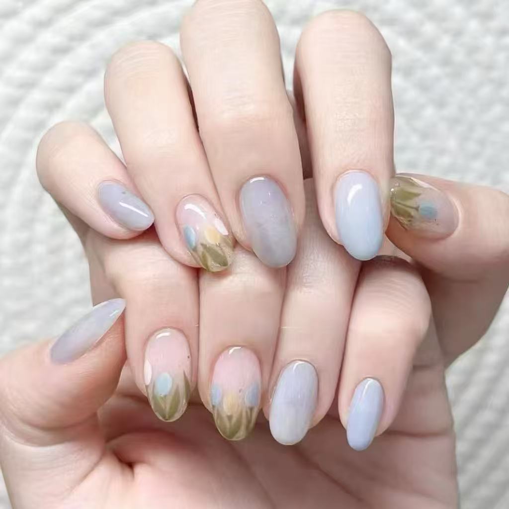 Whimsical Bunny-Themed Press-On Nail Art Set Stornfield