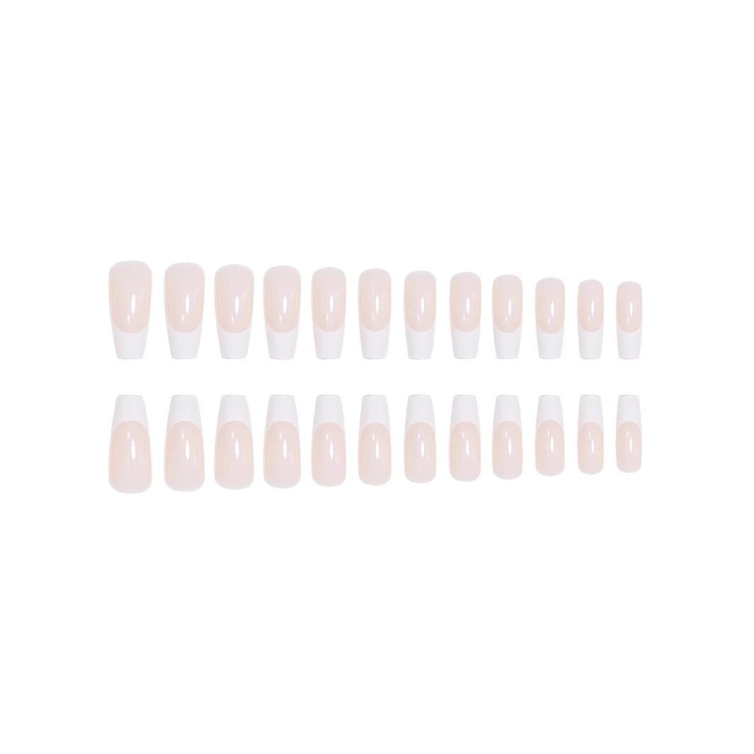 Elegant French Tip Nail Art Extensions Stornfield