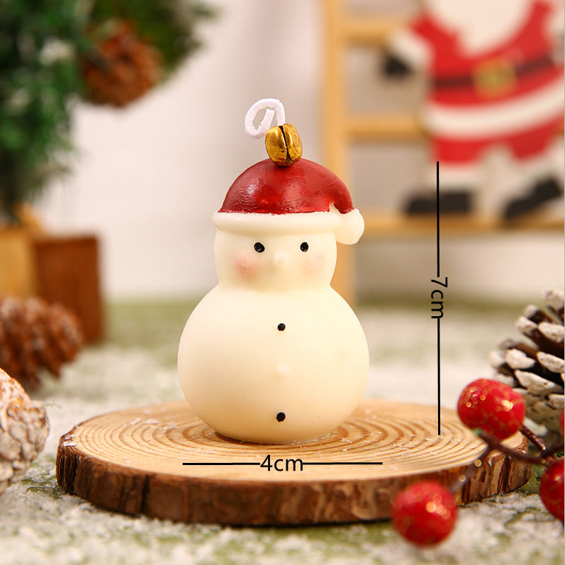 Christmas Tree-Shaped Hanging Decorative Soy Wax Ornament Candle with Star Topper