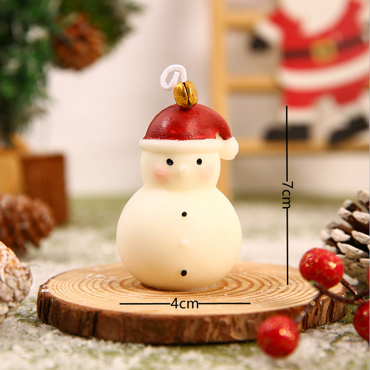 Christmas Tree-Shaped Hanging Decorative Soy Wax Ornament Candle with Star Topper