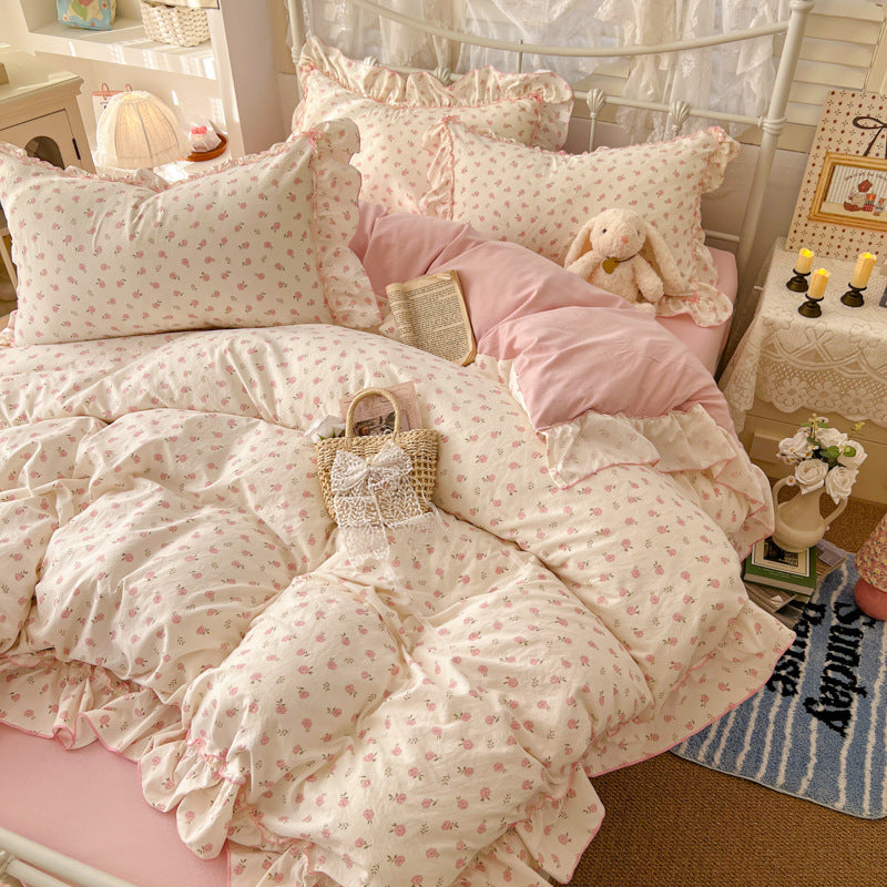 Comforting Floral Print Comforter Set
