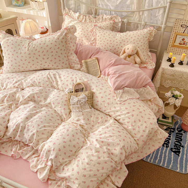 Comforting Floral Print Comforter Set
