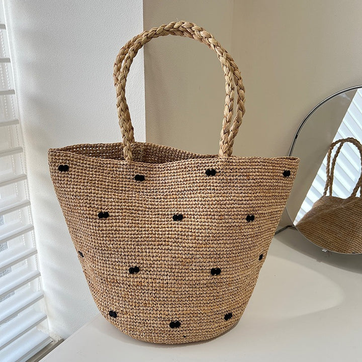 Handcrafted Leisure Bag Made of Woven Straw Stornfield