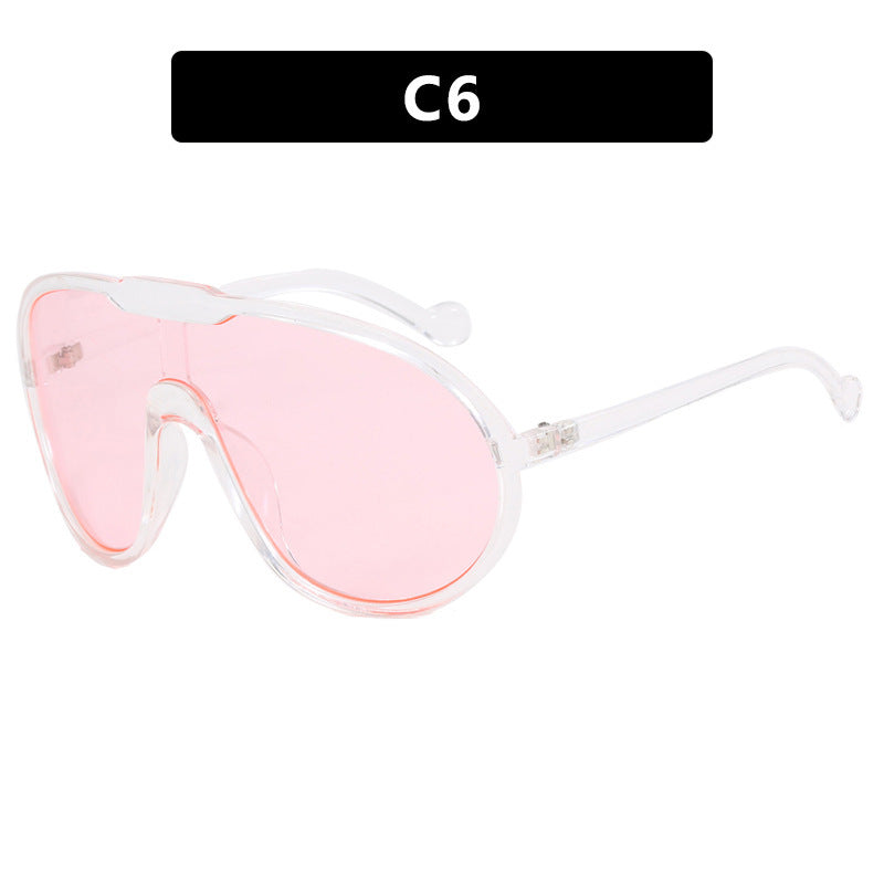 Women’s sporty sunglasses with wide frame and yellow lenses Stornfield