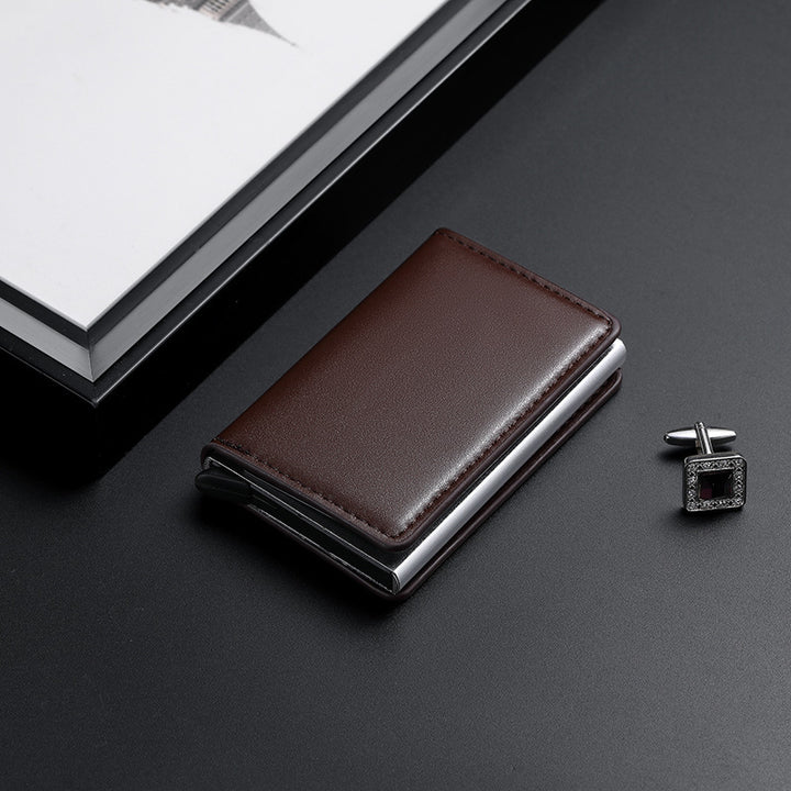 Premium Leather Business Card Holder Stornfield