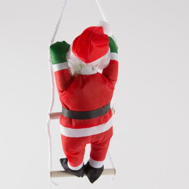Decorative Santa Claus figure with ladder
