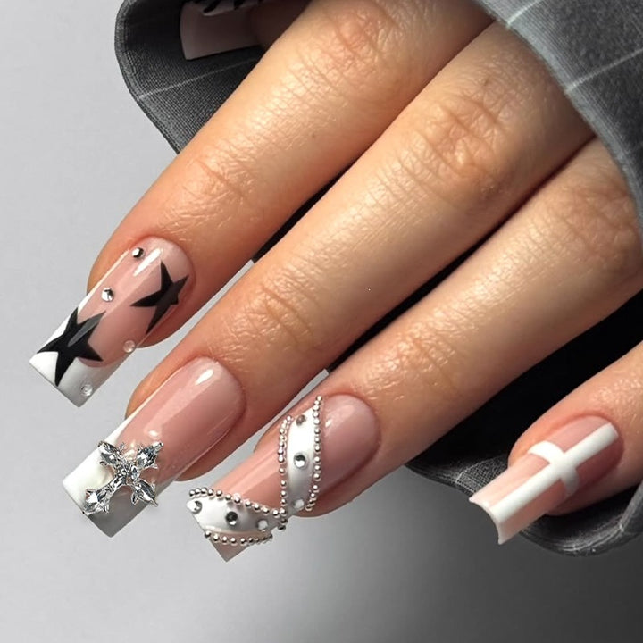 Nail art set with floral and modern designs Stornfield