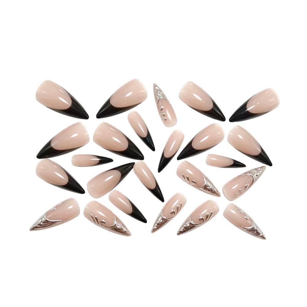 Elegant Nail Art with Metallic Design Stornfield