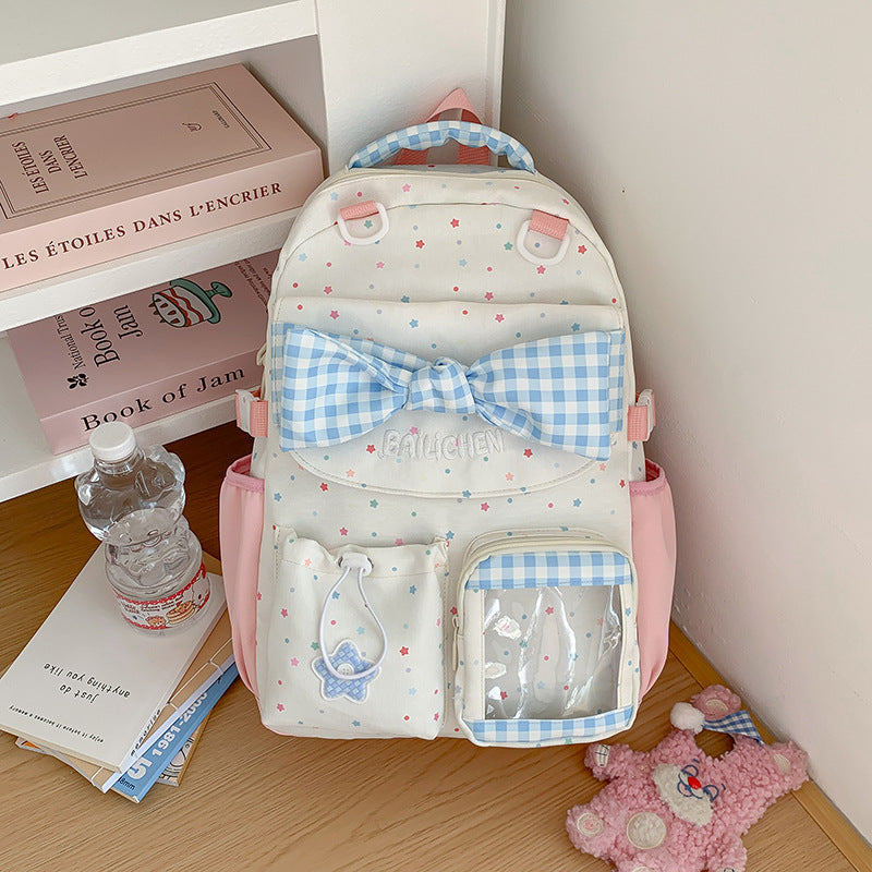 Cute Bow-Embellished School Backpack Stornfield