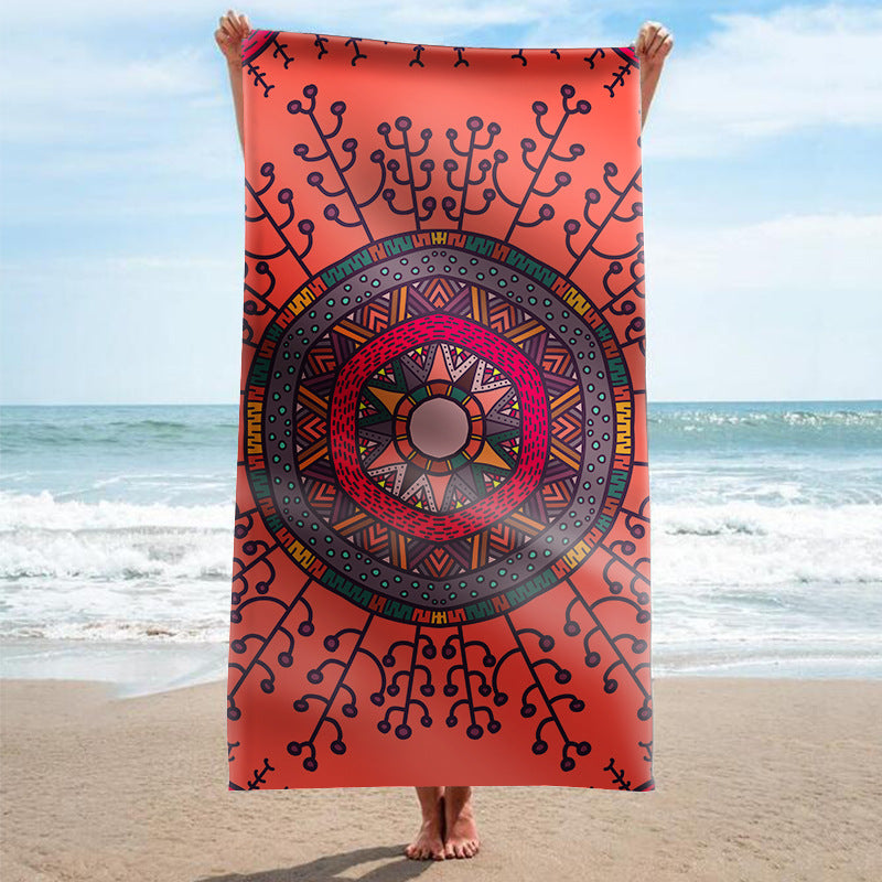 Beach towel with artistic mandala design Stornfield