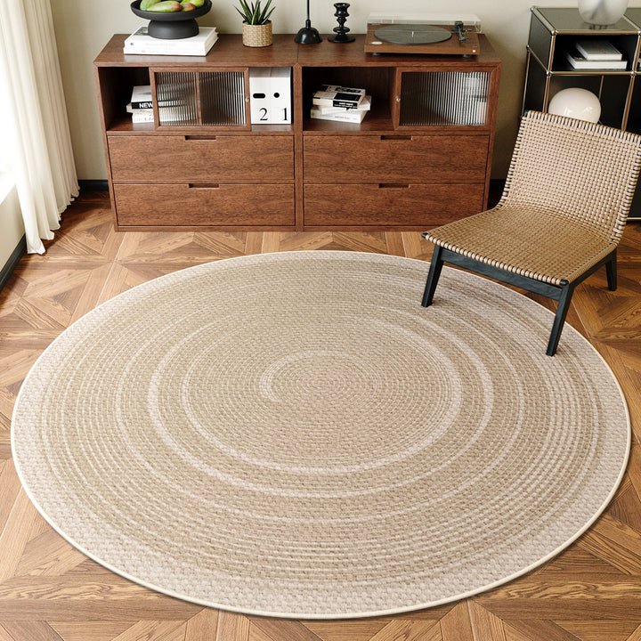 Textured Round Area Rug