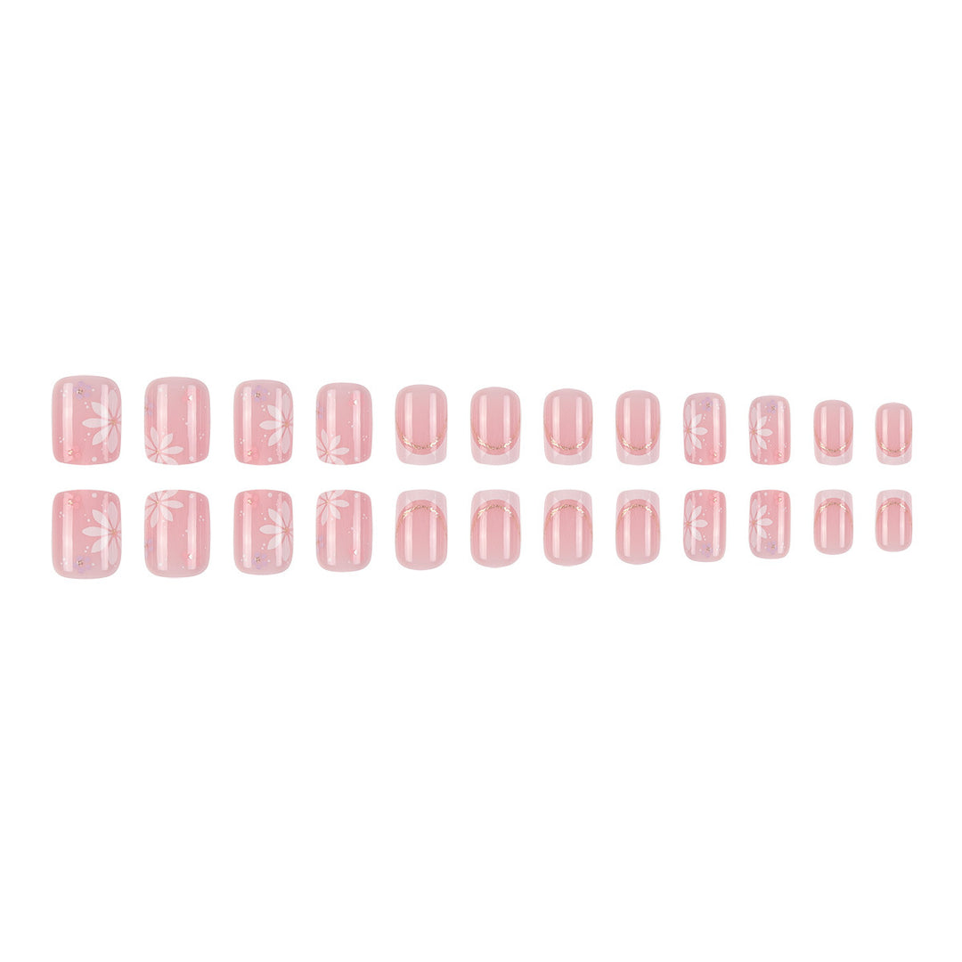 Floral Design Acrylic Press-On Nails Stornfield