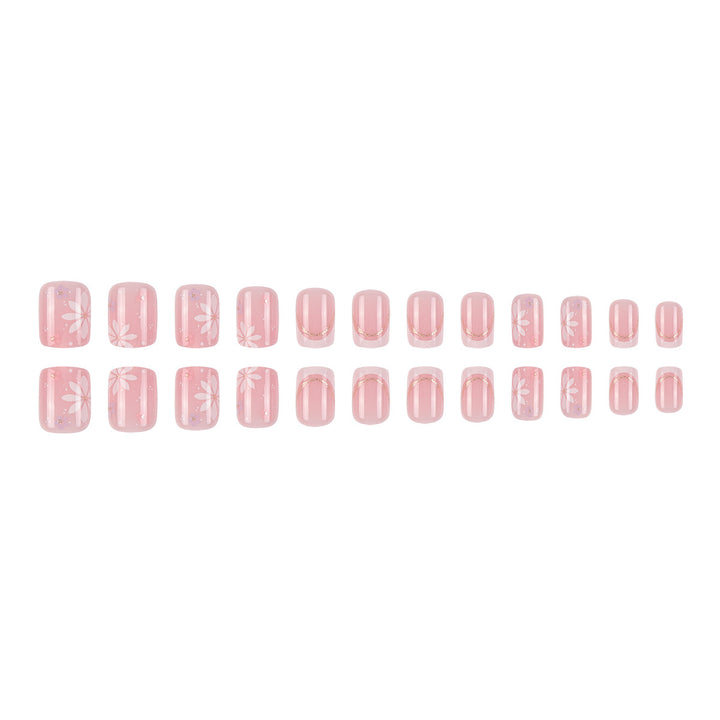 Floral Design Acrylic Press-On Nails Stornfield