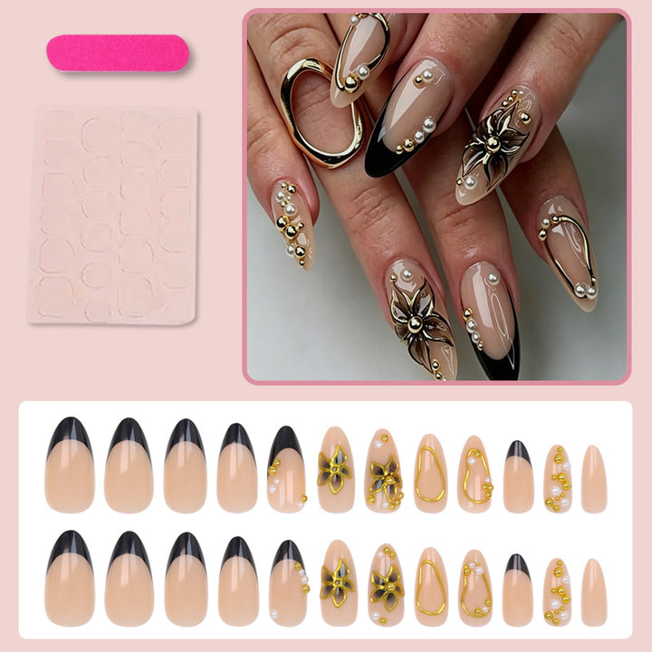 Acrylic nail set with handmade embellishments Stornfield
