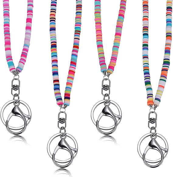 Colorful Beaded ID Badge Holder Lanyard Stornfield