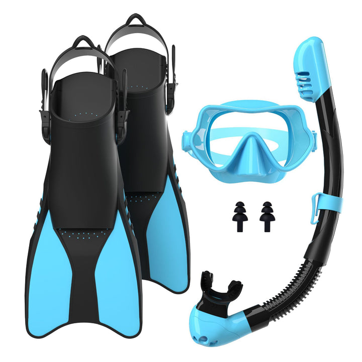 Snorkel set with high-quality fins and ergonomic diving mask Stornfield