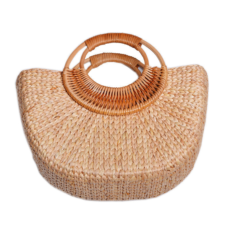 Women handcrafted beach bag with braided handles Stornfield