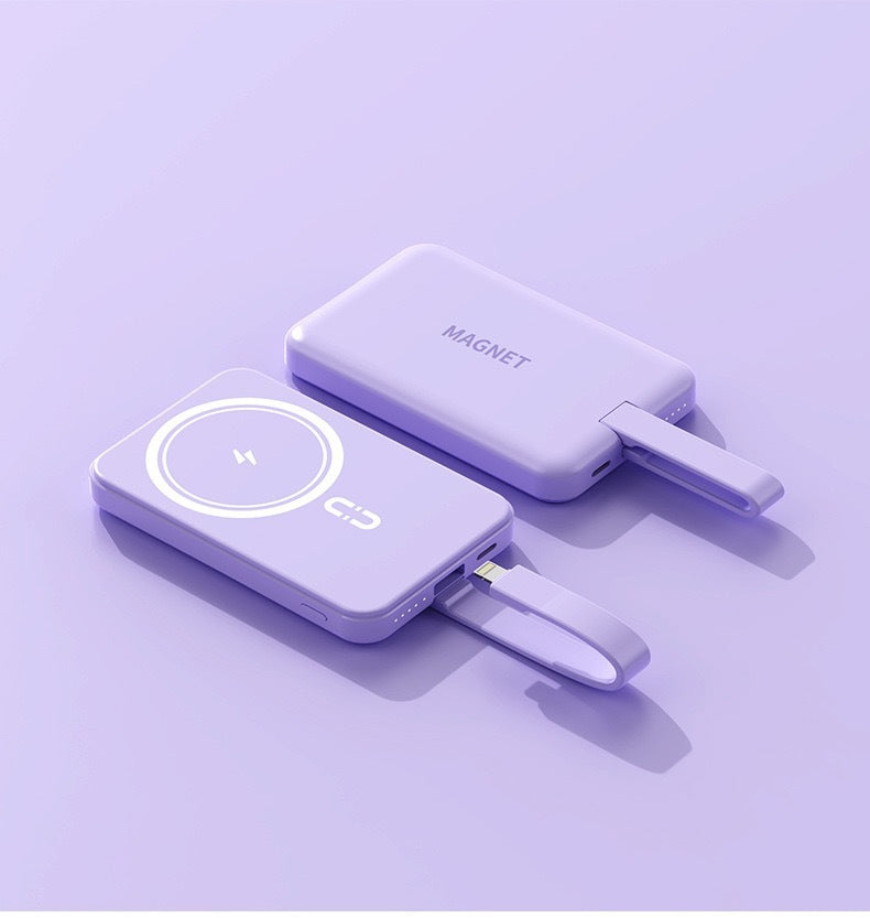 Magnetic power bank with wireless charging function and integrated quick charging Stornfield